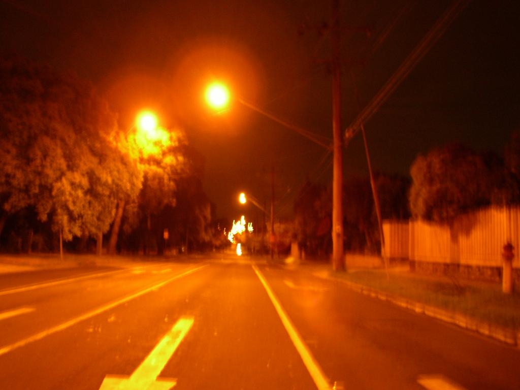 Watsonia Road at night
