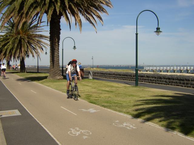 Cycling on the seaside