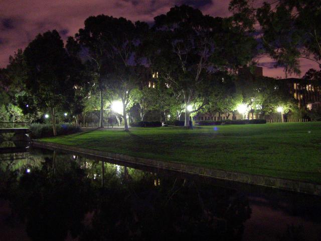 At night at the Uni