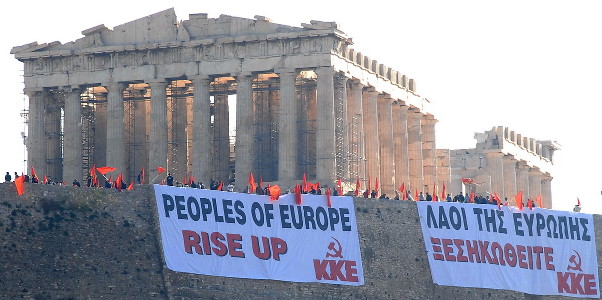 Protest auf der Akropolis